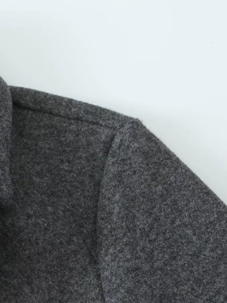 ✨ Willshela Women’s Vintage Long Trench Coat – Solid Open-Stitch V-Neck Full-Sleeve Chic Outerwear