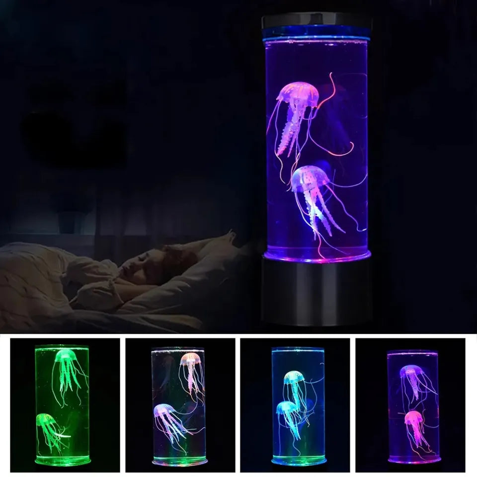 🪼 Color-Changing Jellyfish Lamp – USB & Battery Powered LED Table Night Light for Kids’ Bedroom & Home Décor