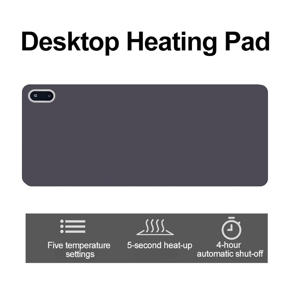 Heated Desk Pad Mouse Pad – Touch-Control Hand Warmer for Winter