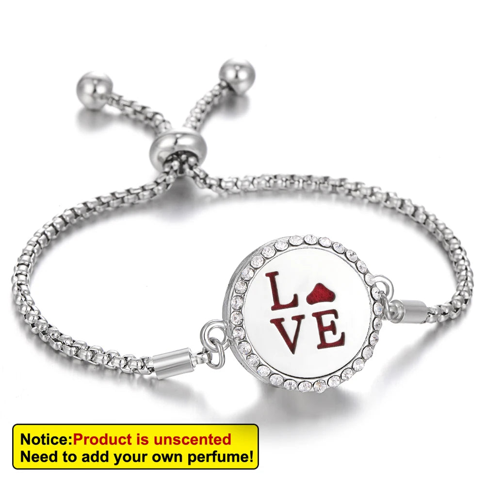 Tree of Life Aromatherapy Diffuser Bracelet – Crystal Locket Essential Oil Jewelry for Men & Women
