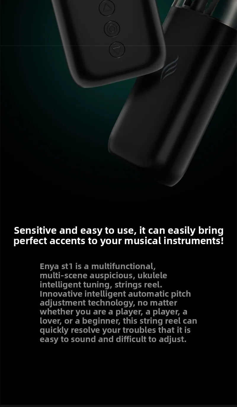 Intelligent Automatic Guitar & Ukulele Tuning Winder – Rechargeable Multi-Function String Winder & Tuner