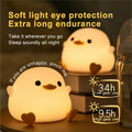 🦆 Cute Duck LED Night Light – Silicone Cartoon Animal Lamp with 7-Color Touch Control, Timer & USB Rechargeable