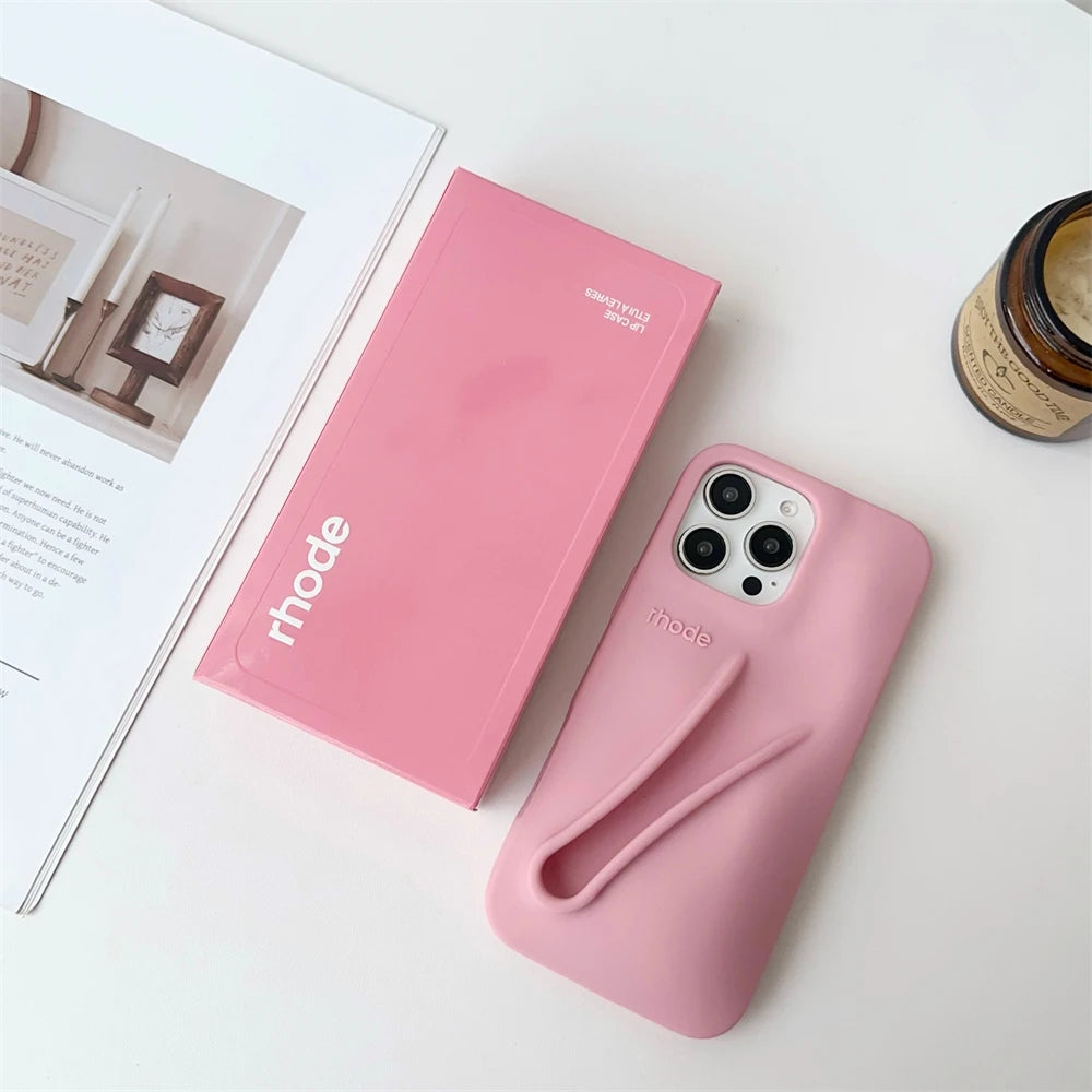 iPhone Lipstick Makeup Phone Case – Soft Silicone Lip Gloss Cover