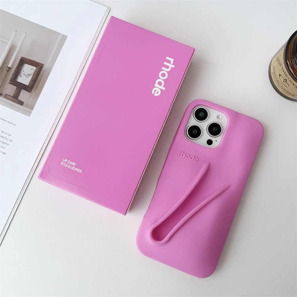 iPhone Lipstick Makeup Phone Case – Soft Silicone Lip Gloss Cover