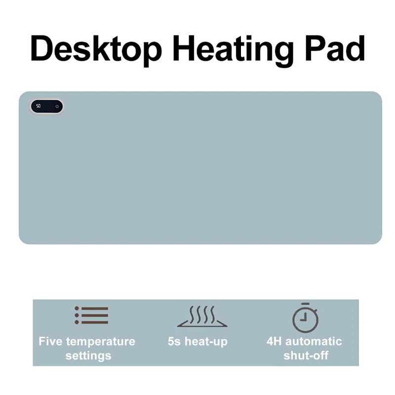 Heated Desk Pad Mouse Pad – Touch-Control Hand Warmer for Winter