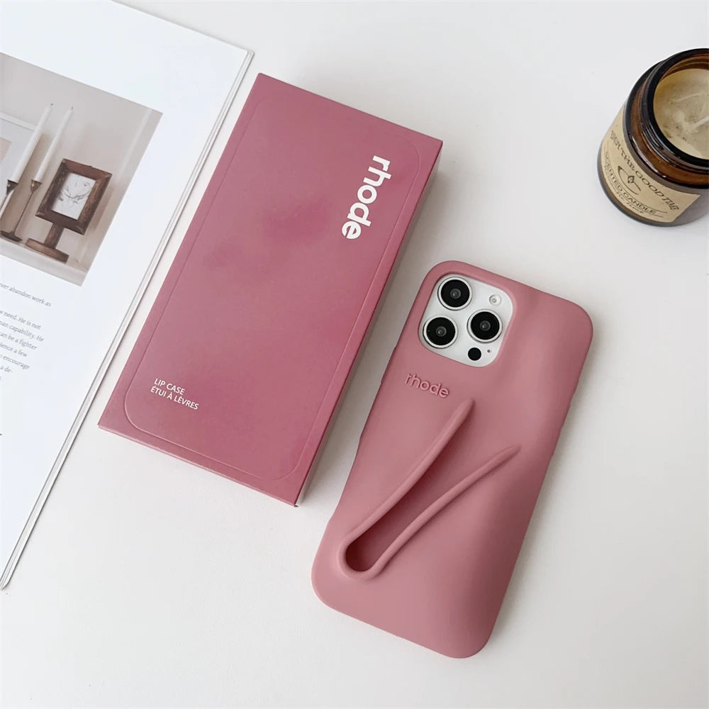iPhone Lipstick Makeup Phone Case – Soft Silicone Lip Gloss Cover