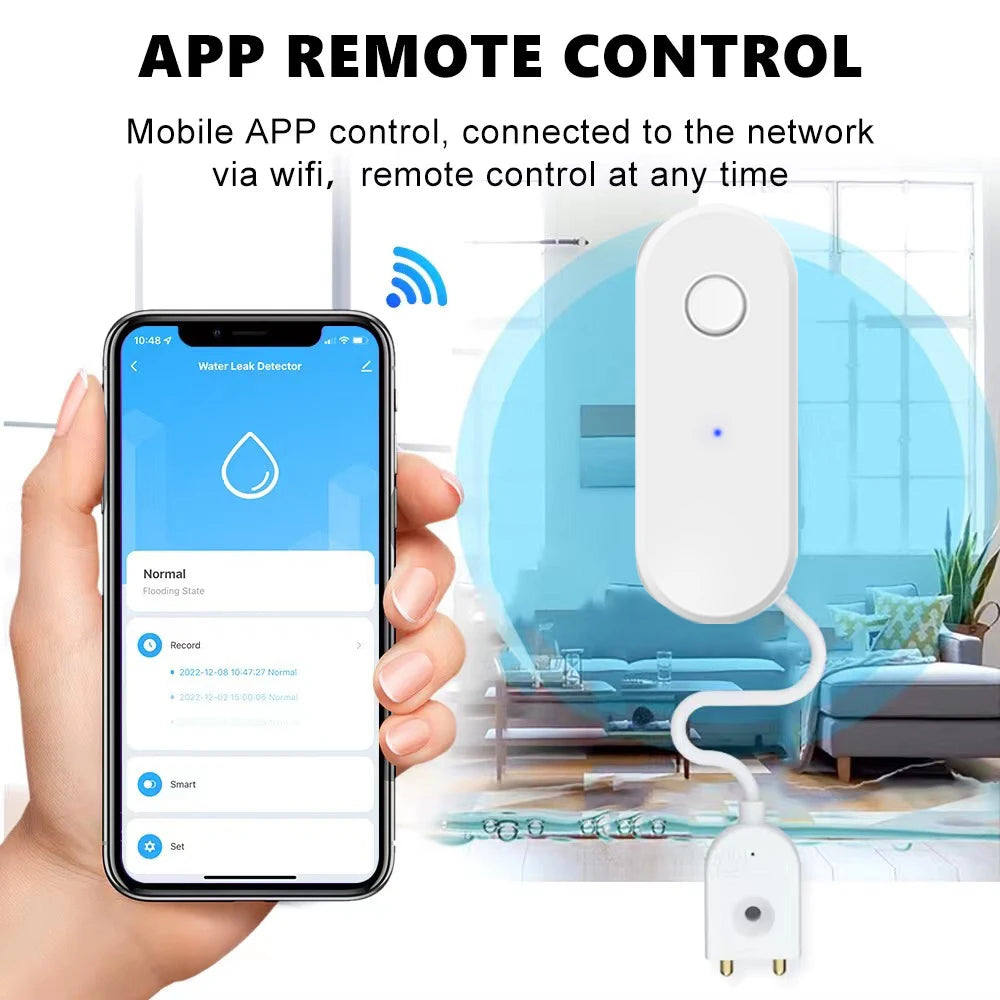 AquaGuard Pro WiFi Leak Detection Sensor – Smart Flood & Overflow Protection with Mobile App Alerts