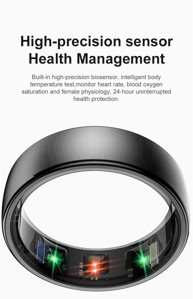 Smart Health Tracking Ring – Sleep & Heart Rate Monitor, Waterproof Fitness Ring