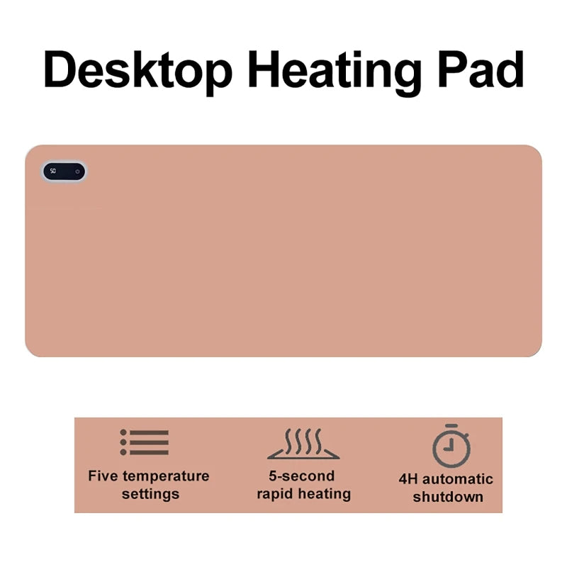 Heated Desk Pad Mouse Pad – Touch-Control Hand Warmer for Winter