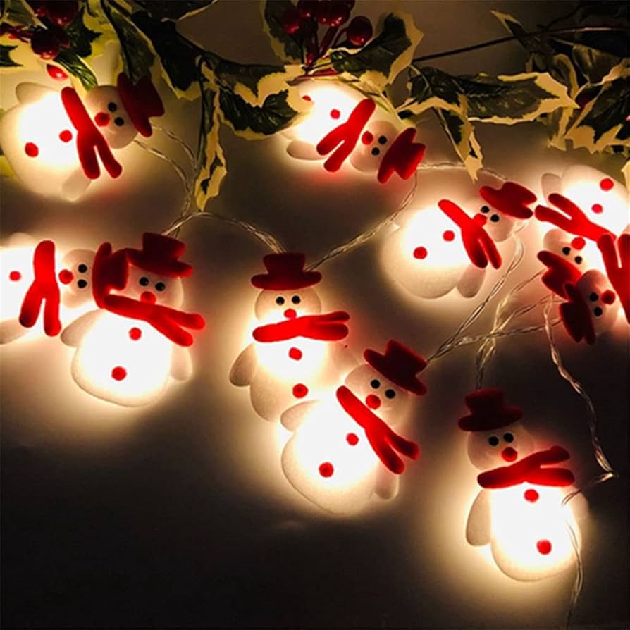 Snowman Christmas LED Garland String Light Merry Christmas Decorations For Home