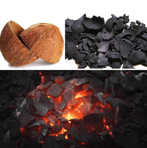 🔥 Coconut Shell Charcoal – Clean Burning, High Heat & Eco-Friendly Fuel ( Ceylon Original 100% ) 1kg