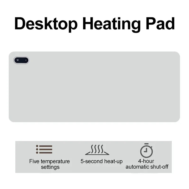 Heated Desk Pad Mouse Pad – Touch-Control Hand Warmer for Winter