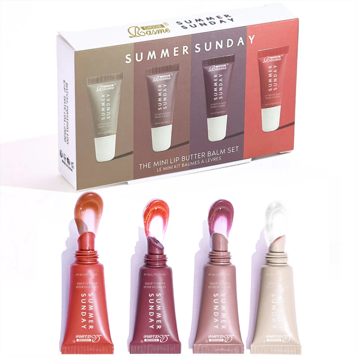 GlowMuse Velvet Shine Lip Collection – 4-Piece Hydrating Gloss Set for Everyday Beauty
