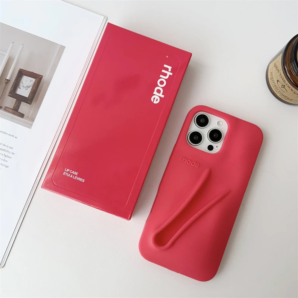 iPhone Lipstick Makeup Phone Case – Soft Silicone Lip Gloss Cover