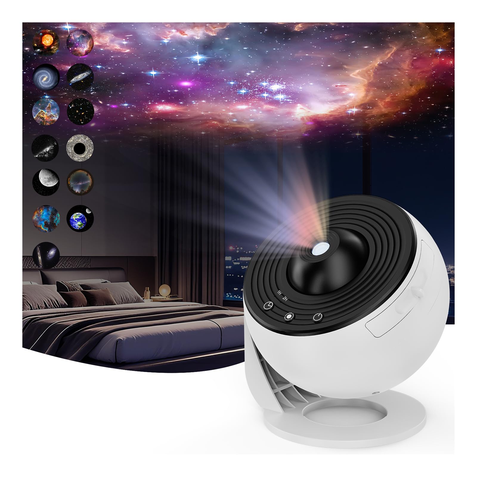 Galaxy Star Projector Night Light – Remote Control, Adjustable Ambient Lighting