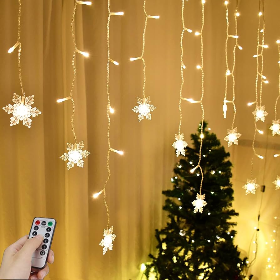 Premium Snowflake LED Fairy Lights – Festive Christmas Glow for Elegant Home Decoration
