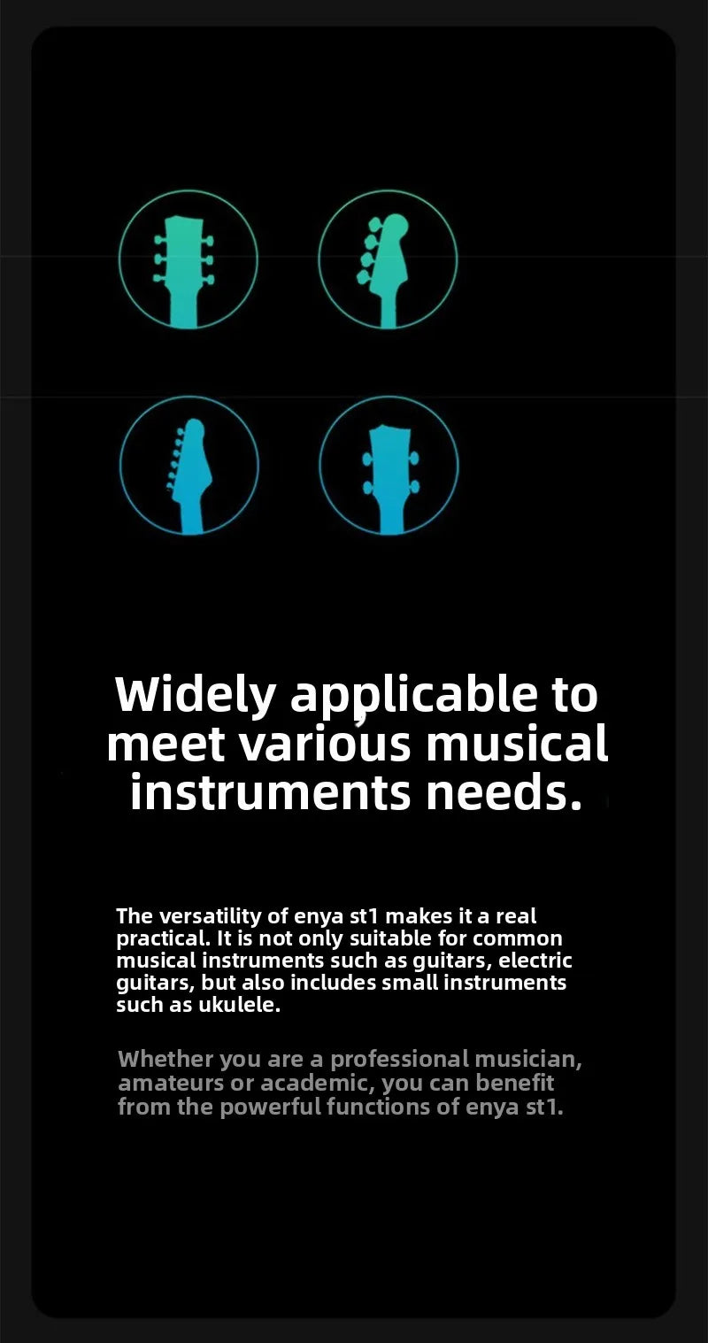 Intelligent Automatic Guitar & Ukulele Tuning Winder – Rechargeable Multi-Function String Winder & Tuner