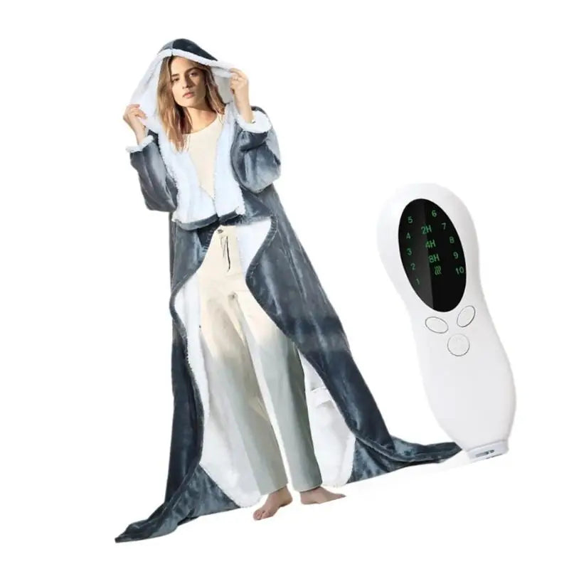 Wearable Heated Blanket Hoodie – Full Body Warmth