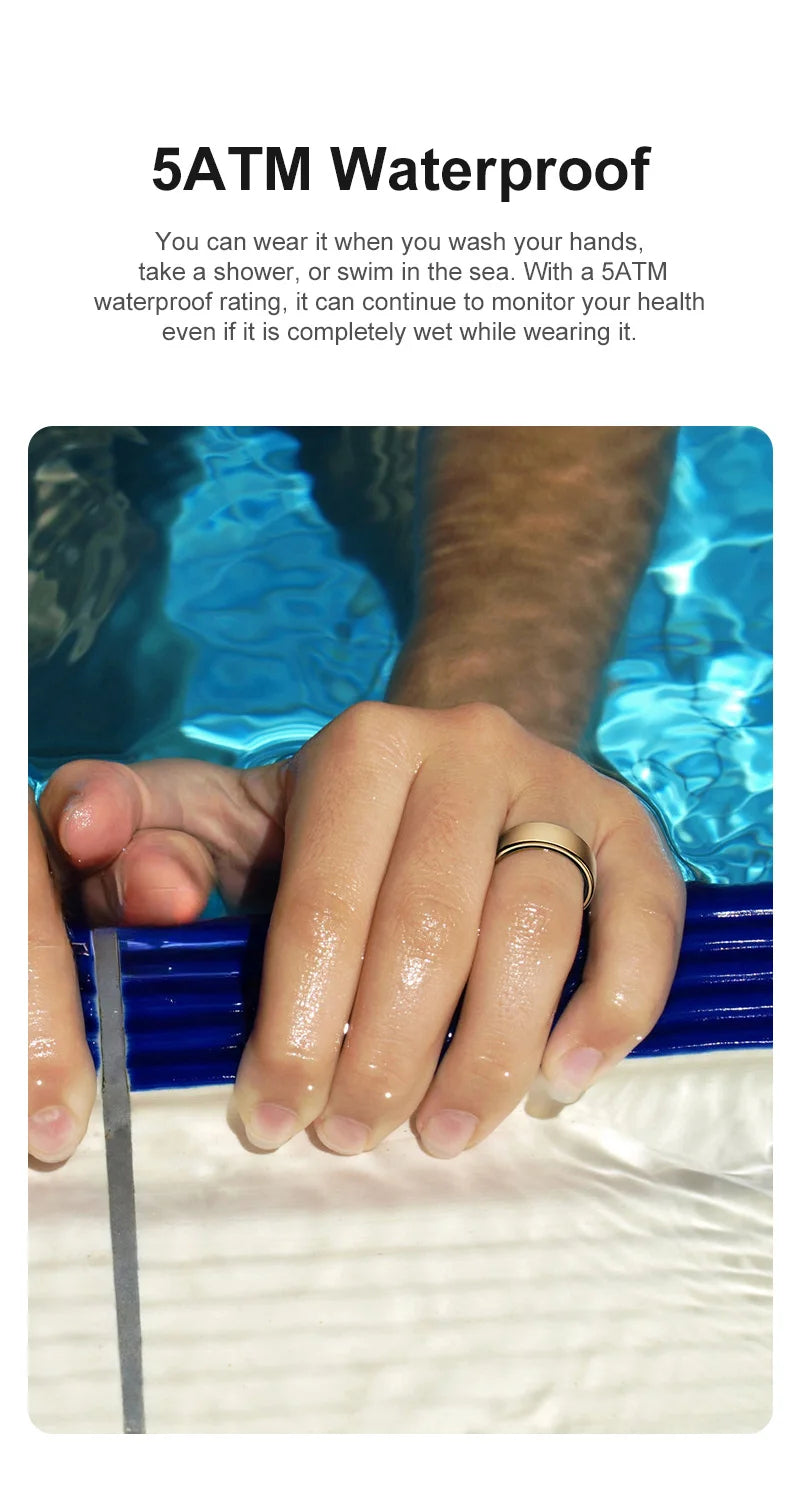 Smart Health Tracking Ring – Sleep & Heart Rate Monitor, Waterproof Fitness Ring