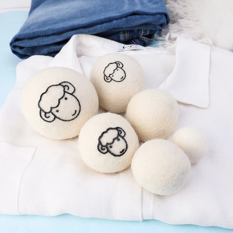 🧺 Reusable Wool Dryer Balls – Natural Laundry Softener for Tumble Dryers & Washing Machines