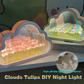 Tulip Cloud Sea of Flowers Night Light – Handmade Transparent Romantic Lamp, Perfect Qixi Lovers Gift