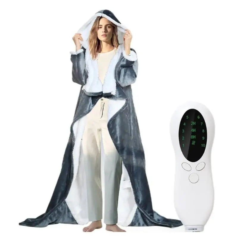 Wearable Heated Blanket Hoodie – Full Body Warmth