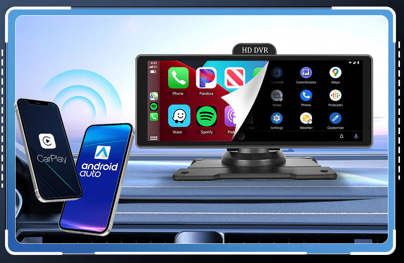 🚗 10.26” Portable Wireless CarPlay Car Stereo – HD Touchscreen with Apple CarPlay & Android Auto, Mirror Link & Backup Camera