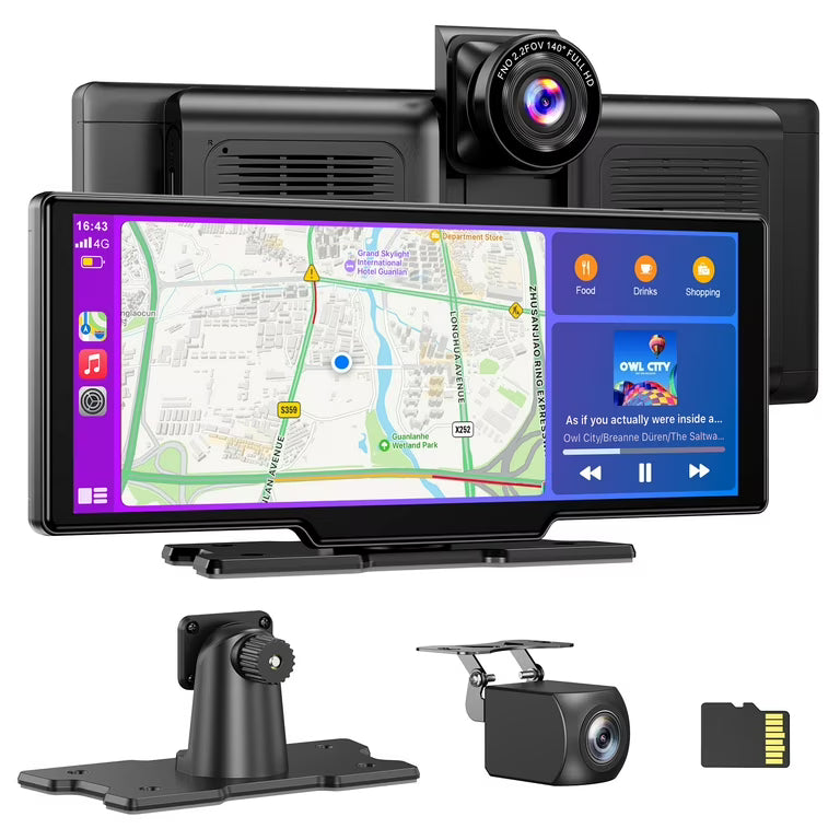 🚗 10.26” Portable Wireless CarPlay Car Stereo – HD Touchscreen with Apple CarPlay & Android Auto, Mirror Link & Backup Camera