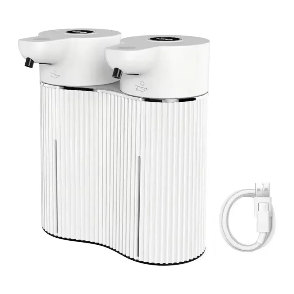 Dual-Outlet Touchless Automatic Soap Dispenser – Infrared Sensor Foam & Gel Hand Wash System, Wall-Mounted Design