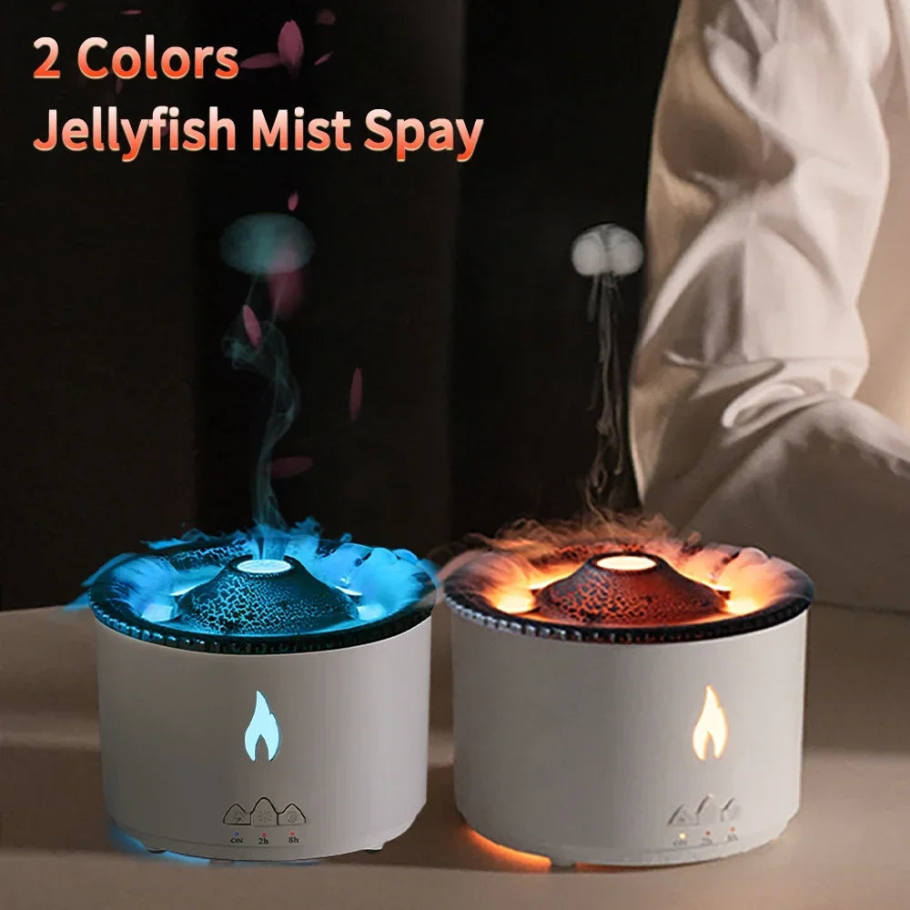 Jellyfish Smoke Ring Aroma Diffuser Creative Volcanic Air Humidifier Essential Oil Aromatherapy for Home Office