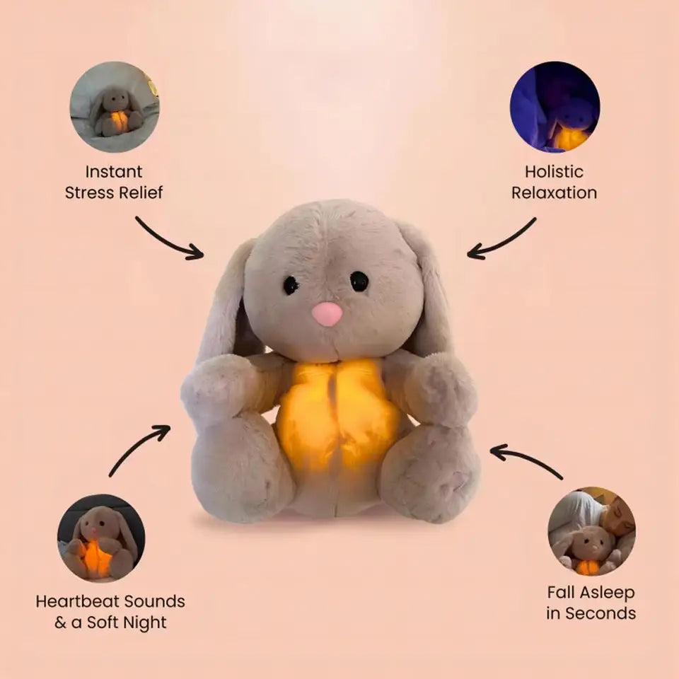 Baby Breath Baby Bear & Otter Soothing Plush Toy | Sleep Companion with Music & Soft Lights for Babies & Kids
