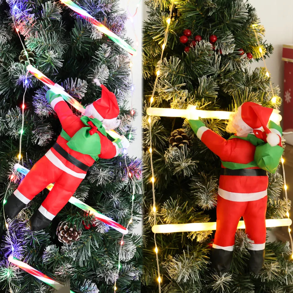 3M Santa Claus Climbing Ladder Outdoor Christmas Decoration Home Garden Cristmas Tree Ornement New Year Gift Xmas Tree Decor